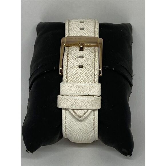 Michael Kors Mercer MK2289 Women's White Leather Analog Dial Quartz Watch UC500 - Picture 6 of 12